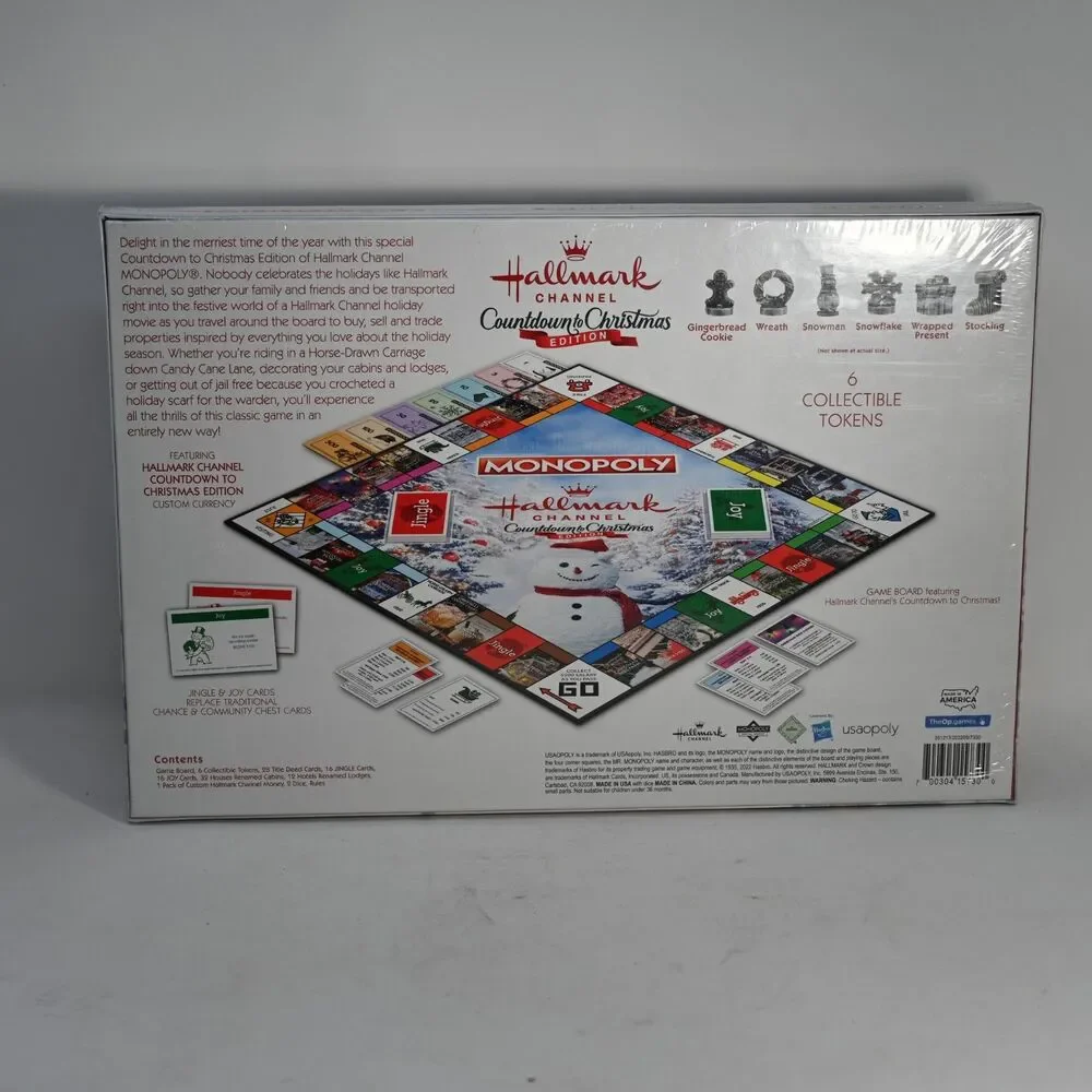Monopoly Hallmark Countdown to Christmas Board Game Sealed Holiday Edition